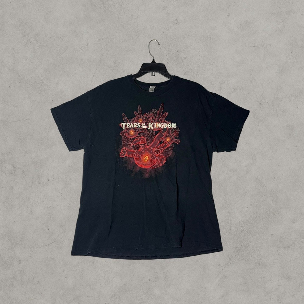 Gildan Tears of the Kingdom Graphic T-Shirt Mens Large Black Legend of Zelda Tee